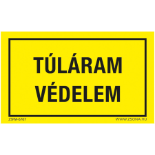 ZSONA DEKOR Túláram védelem Műanyag tábla 320x500 mm információs címke
