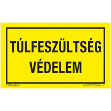 ZSONA DEKOR Túlfeszültség védelem Öntapadós matrica 160x250 mm információs címke