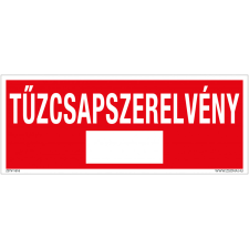 ZSONA DEKOR Tűzcsapszerelvény Utánvilágító öntapadós matrica 250x100 mm információs címke