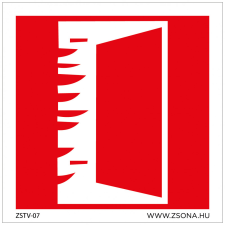 ZSONA DEKOR Tűzgátló ajtó zárva tartandó Utánvilágító műanyag tábla 150x150 mm információs címke