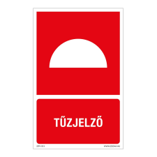 ZSONA DEKOR Tűzjelző Alumínium tábla 160x250 mm információs címke