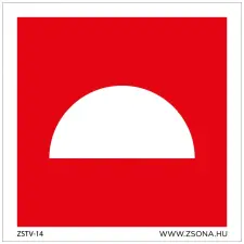 ZSONA DEKOR Tűzjelző Műanyag tábla 100x100 mm információs címke