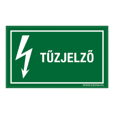 ZSONA DEKOR Tűzjelző Műanyag tábla 160x100 mm információs címke