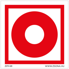 ZSONA DEKOR Tűzjelző Utánvilágító öntapadós matrica 100x100 mm információs címke