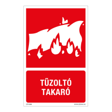 ZSONA DEKOR Tűzoltó takaró Utánvilágító műanyag tábla 160x250 mm információs címke