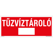 ZSONA DEKOR Tűzvíztároló Alumínium tábla 250x100 mm információs címke