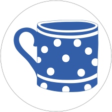 ZSONA DEKOR Vasalható Ovis jel csomag Kék pöttyös bögre mintával bögrék, csészék