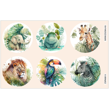 ZSONA DEKOR Vasalható szafari matrica csomag ajándéktárgy