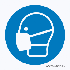 ZSONA DEKOR Védőálarc használata kötelező! Műanyag tábla 100x100 mm információs címke