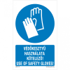 ZSONA DEKOR Védőkesztyű használata kötelező Öntapadós matrica 320x500 mm