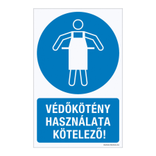 ZSONA DEKOR Védőkötény használata kötelező! Alumínium tábla 100x160 mm információs címke
