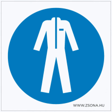 ZSONA DEKOR Védőruházat használata kötelező! Öntapadós matrica 150x150 mm információs címke