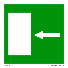 ZSONA DEKOR Vészkijárat balra Műanyag tábla 200x200 mm információs címke
