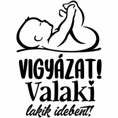 ZSONA DEKOR Vigyázat! Valaki lakik idebent! - Bevásárló táska fekete
