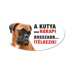 ZSONA DEKOR Vigyázz a kutya harap tábla műanyagból BOXER kutyafelszerelés