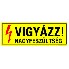 ZSONA DEKOR Vigyázz nagyfeszültség! padló matrica csomag 140x50 mm 4db/csomag információs címke
