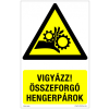 ZSONA DEKOR Vigyázz! Összeforgó hengerpárok Öntapadós matrica 320x500 mm