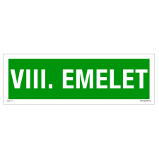 ZSONA DEKOR VIII. Emelet Utánvilágító öntapadós matrica 300x100 mm információs címke