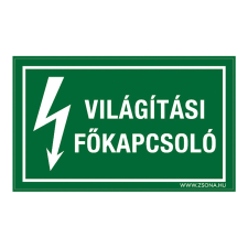 ZSONA DEKOR Világítási főkapcsoló Műanyag tábla 160x250 mm információs címke