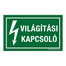 ZSONA DEKOR Világítási kapcsoló Öntapadós matrica csomag 100x60 mm 5db/csomag információs címke