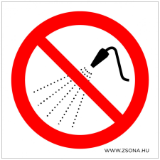ZSONA DEKOR Vízzel locsolni tilos! Öntapadós matrica 150x150 mm információs címke