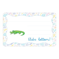 Zsona Krokodil ovis jellel öntapadós füzet cimke füzetcímke