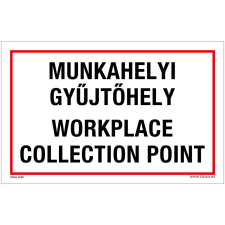 Zsona Munkahelyi gyűjtőhely Öntapadós matrica 160x100 mm információs címke