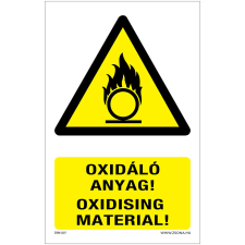 Zsona Oxidáló anyag Alumínium tábla 100x160 mm információs címke