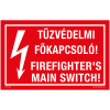 Zsona Tűzvédelmi főkapcsoló Műanyag tábla 250x160 mm