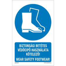 Zsona Védőcipő Öntapadós matrica 160x250 mm információs címke