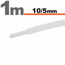  Zsugorcső 10mm/5mm fehér villanyszerelés