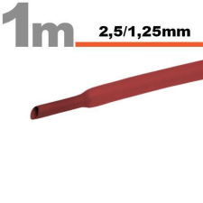 Zsugorcső 2,5mm/1,25mm piros villanyszerelés