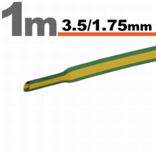 Zsugorcső 3,5mm/1,75mm zöld/sárga villanyszerelés