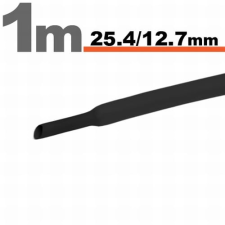  Zsugorcső fekete 25,4/12,7mm 11027F villanyszerelés