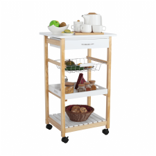  Zsurkocsi, fehér/természetes, RAPID bútor