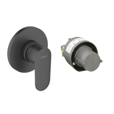 Zuhany csaptelep Hansgrohe Vernis Blend vakolat alatti résszel együtt matt fekete 71663670 csaptelep