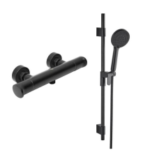  Zuhany csaptelep SAT Dark zuhanyszettel együtt 150 mm fekete matt SATBSDA268CSET1 csaptelep