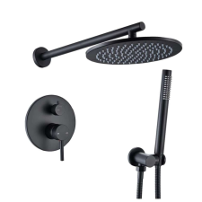 Zuhanycsap, Blackswan, M68.3.3 típus, matt fekete modell, mérete 30 cm csaptelep