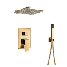  Zuhanycsap szett, Blackswan, M60.5 típus, fényes arany modell, mérete 20 cm fürdőkellék