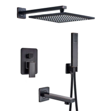  Zuhanycsap szett, Blackswan, M73.39 típus, antik fekete modell, 30 cm fürdőkellék