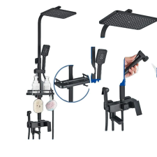  Zuhanycsaptelep, esőzuhanyfej, sárgaréz csaptelep, fekete G csaptelep