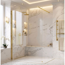  Zuhanyfal Rea Flexi Transparent / Gold 130 kád, zuhanykabin