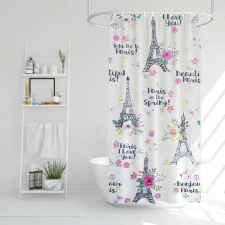  Zuhanyfüggöny - Eiffel-torony mintás - 180 x 180 cm fürdőszoba kiegészítő