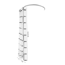  Zuhanyfüggönyrúd, fúrás nélküli beépítés, állítható hosszúságú, ezüst fürdőszoba kiegészítő