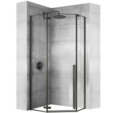 Zuhanykabin Rea DIAMOND black MAT 100x100 kád, zuhanykabin