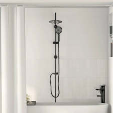  Zuhanyrendszer Fekete 45 x 20 x 96 cm Sárgaréz, Sus201 és ABS kád, zuhanykabin