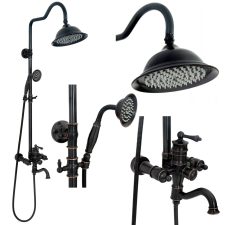 Zuhanyszett Rea Vintage black csaptelep