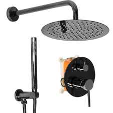 Zuhanyszett rejtett REA Lungo Black Metallic + BOX csaptelep