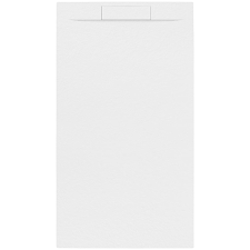 Zuhanytálca négyszögletes SAT Fusion 100x90 cm öntött márvány blanco SATFU10090BL kád, zuhanykabin