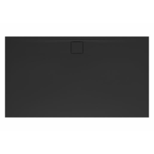  Zuhanytálca négyszögletes SAT Vision 140x80 cm öntött márvány fekete SATSVVI14080C kád, zuhanykabin